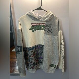 Nickelodeon Ninja Turtle graphic hoodie, Size L, Grey, cotton